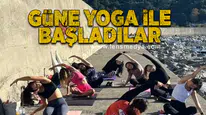 Güne yoga ile başladılar!