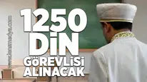 1250 Din görevlisi alınacak!