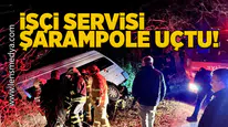 İşçi servisi şarampole uçtu: 4 yaralı!