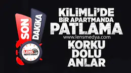Kilimli'de bir apartmanda patlama!