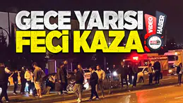 Gece yarısı feci kaza