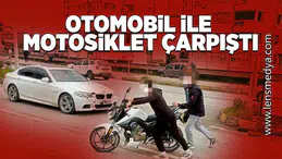 Motosiklet ile otomobil çarpıştı: 2 Yaralı