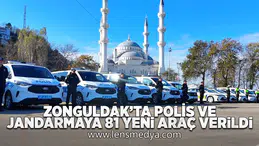 Zonguldak'ta Polis ve Jandarma'ya 81 araç teslim edildi.