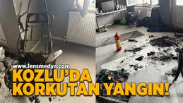 Kozlu'da 4 katlı binada korkutan yangın!