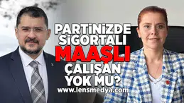 Partinizde sigortalı, maaşlı çalışan kimse yok mu?
