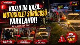 KOZLU’DA AKILLI KAVŞAKTA KAZA: MOTOSİKLET SÜRÜCÜSÜ YARALANDI