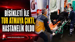 BİSİKLETİYLE TUR ATARKEN OTOMOBİLLE ÇARPIŞTI