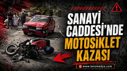 Sanayi caddesinde motosiklet kazası!