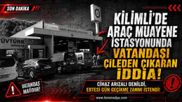 KİLİMLİ’DE ARAÇ MUAYENE İSTASYONUNDA VATANDAŞI ÇİLEDEN ÇIKARAN İDDİA!