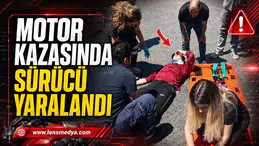 MOTOR KAZASINDA SÜRÜCÜ YARALANDI