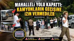 MAHALLELİ YOLU KAPATTI: KAMYONLARIN GEÇİŞİNE İZİN VERMEDİLER