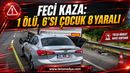 FECİ KAZA: 1 ÖLÜ, 6’SI ÇOCUK 8 YARALI