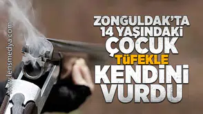 14 Yaşındaki çocuk tüfekle kendini vurdu!