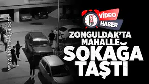 Zonguldak'ta mahalle sokağa taştı!