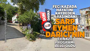 Sarp Eymen Darıcı'nın cenaze programı belli oldu!