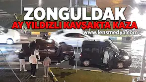 Ay yıldızlı kavşakta kaza!