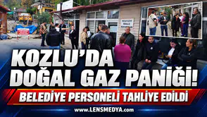 Kozlu'da doğal gaz paniği... Belediye personeli tahliye edildi!