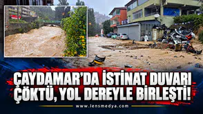 ÇAYDAMAR’DA İSTİNAT DUVARI ÇÖKTÜ, YOL DEREYLE BİRLEŞTİ!