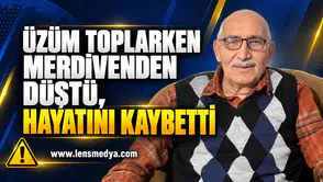 ÜZÜM TOPLARKEN MERDİVENDEN DÜŞTÜ, HAYATINI KAYBETTİ