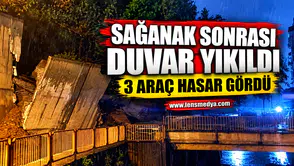 Çateş lojmanlarında duvar çöktü!