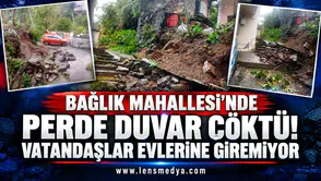 Bağlık Mahallesi’nde perde duvar çöktü! Vatandaşlar evlerine giremiyor