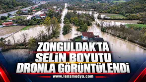 Zonguldak'ta selin boyutu Dronla görüntülendi