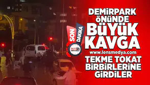 Demirpark AVM önünde büyük kavga!