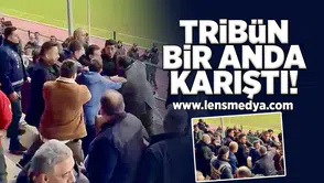 Tribün bir anda karıştı!