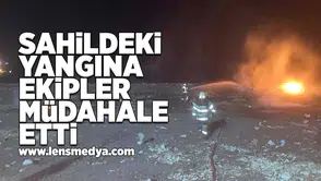 Sahildeki yangına ekipler müdahale etti!