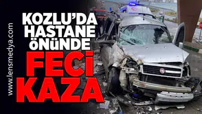Kozlu'da hastane önünde feci kaza!
