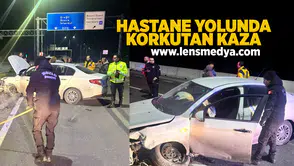 Kozlu'da hastane yolunda korkutan kaza!