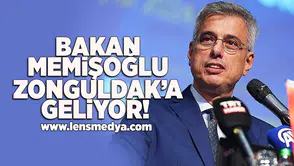 Bakan Memişoğlu Zonguldak'a geliyor!