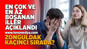 En çok ve az boşanan iller açıklandı!