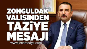 Zonguldak Valisinden Taziye Mesajı