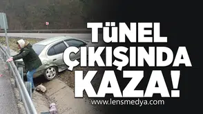 Tünel çıkışında kaza!