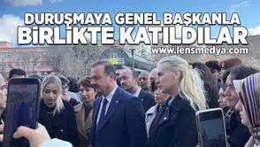 Duruşmaya genel başkanla birlikte katıldılar!