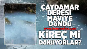 Zonguldak’ta Derede Korkutan Görüntü: Çaydamar Deresi Maviye Büründü!
