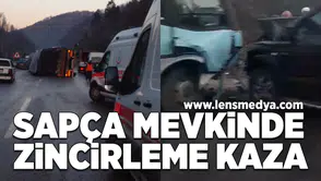 Sapça mevkiinde zincirleme kaza!