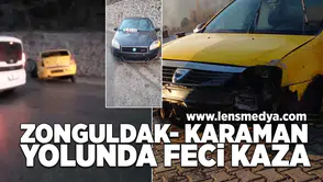 Zonguldak- Karaman yolunda feci kaza!