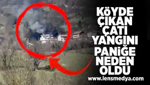 Köyde çıkan çatı yangını paniğe neden oldu!