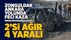 Zonguldak - Ankara yolunda feci kaza... 2'si ağır 4 yaralı!
