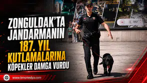 Zonguldak'ta jandarmanın 187. yıl kutlamalarına köpekler ilgi odağı oldu!