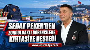SEDAT PEKER’DEN ZONGULDAKLI ÖĞRENCİLERE KIRTASİYE DESTEĞİ