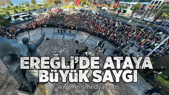Ereğli'de Ataya büyük saygı!