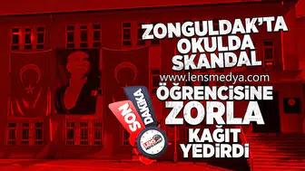 Zonguldak'ta okulda skandal... Öğrencisine zorla kağıt yedirtti!