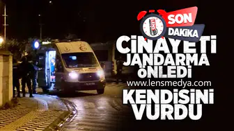 Cinayeti Jandarma önledi... Eşine saldıran şahıs kendini vurdu!