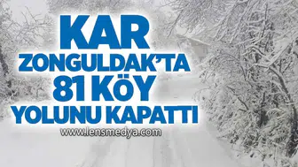 Kar Zonguldak’ta 81 Köy Yolunu Kapattı