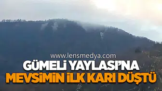 Yılın İlk Karı Gümeli Yaylası’nı Beyaza Bürüdü