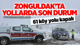 Zonguldak'ta 61 Köy Yolu Kapalı