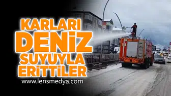 Karları deniz suyuyla erittiler!